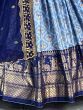 Attractive Blue Dolla Silk Bandhani Print Lehenga Choli With Dupatta