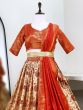 Beautiful Beige Zari Woven Paithani Silk Wedding Wear lehenga choli