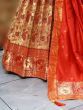 Beautiful Beige Zari Woven Paithani Silk Wedding Wear lehenga choli