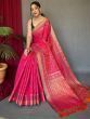 Fascinating Pink Patola Printed Silk Reception Wear Saree  