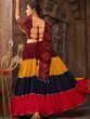 Alluring Multi-Color Thread Embroidered Rayon Navratri Lehenga Choli
