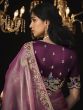 Charming Pink Embroidered Silk Engagement Wear Saree With Blouse