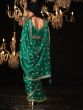 Fetching Teal Green Embroidered Silk Event Wear Saree With Blouse 