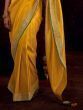 Captivating Yellow Woven Silk Haldi Wear Saree With Blouse 