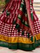 Fascinating Marron Foil Work Silk Festival Wear Lehenga Choli