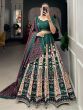 Captivating Green Digital Printed Silk Lehenga Choli With Dupatta