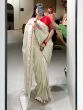 Superb Off-White Arca Work Silk Festive Wear Saree With Blouse