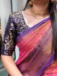 Captivating Pink Zari Weaving Kanjivaram Wedding Wear Saree