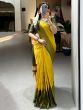 Lovely Yellow Zari Weaving Kanjivaram Festive Wear Saree With Blouse