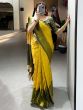 Lovely Yellow Zari Weaving Kanjivaram Festive Wear Saree With Blouse