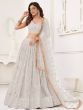 Stunning Off-White Sequins Net Wedding Wear Lehenga Choli With Dupatta