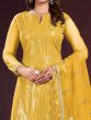 Magnetic Yellow Sequins Net Events Wear Salwar Kameez With Dupatta