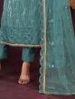 Charming Blue Sequins Net Traditional Salwar Kameez With Dupatta