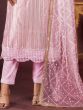Fabulous Pink Sequins Net Party Wear Pant Suit With Dupatta