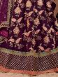 Alluring Purple Colored Bridal Wear Designer Embroidered Lehenga choli