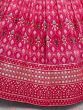 Enchanting Pink Sequins Georgette Wedding Wear Lehenga Choli