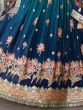 Amazing Blue Zari Woven Silk Engagement Wear Lehenga Choli