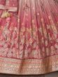Superior Dusty Pink Zari Woven Silk Wedding Wear Lehenga Choli