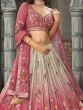 Superior Dusty Pink Zari Woven Silk Wedding Wear Lehenga Choli
