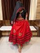 Beautiful Red Gamthi Work Cotton Lehenga Choli With Dupatta
