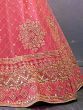 Beautiful Pink Sequins Work Net Wear Lehenga Choli