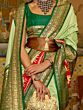 Pleasant Pista Green Patola Silk Wedding Wear Saree