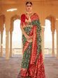 Surprising  Bottle Green  Printed Silk Wedding Wear Saree