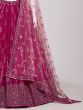 Ravishing Dark Pink Sequins Work Georgette Engagement Wear Lehenga Choli