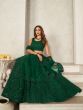 Attractive Green Sequins Net Mehendi Wear Lehenga Choli With Dupatta