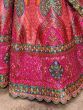 Awesome Pink Sequins Silk Jacquard Reception Wear Lehenga Choli