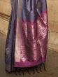 Charming Dusty Purple Silk Zari Weaving Reception Wear Saree