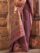 Memorable Purple Zari Weaving Silk Sangeet Saree With Blouse