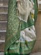 Gorgeous Green Patola Silk Printed Reception Saree & Blouse
