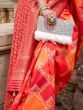 Beguiling Orange Patola Silk Function Wear Saree With Blouse