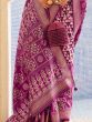 Ravishing Purple Digital Printed Silk Occasion Wear Saree With Blouse
