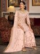 Captivating Pink Sequins Georgette Sharara Suit With Dupatta