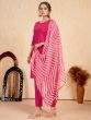 Dazzling Rani Pink Embroidered Silk Event Wear Pant Suit
