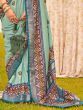 Enchanting Sea Green Patola Printed Silk Reception Wear saree