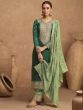 Stunning Green Embroidered Silk Festival Wear Salwar Kameez