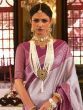 Magnetic Silver Zari Woven Kanjivaram Silk Wedding Wear Saree