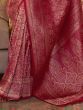 Outstanding Pink Woven Silk Reception Wear Saree With Blouse
