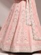 Wonderful Light Pink Sequins Georgette Bridesmaid Lehenga Choli
