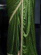 Wonderful Green Zari Weaving Satin Wedding Wear Saree With Blouse