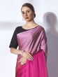 lovely-pink-chiffon-festive-wear-plain-saree-with-blouse