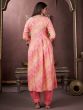 Fabulous Pink Digital Printed Rayon Readymade Salwar Kameez