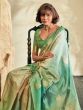 Engaging Green Thread Work Silk Traditional Saree With Blouse