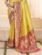 Fabulous Yellow Handloom Weaving Silk Haldi Wear Saree With Blouse