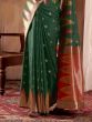 Alluring Green Weaving Silk Festive Wear Saree With Blouse