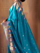 Dazzling Light Blue Weaving Silk Traditional Saree With Blouse