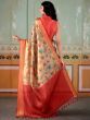 Mesmerizing Multi-Color Floral Printed Silk Events Wear Saree
